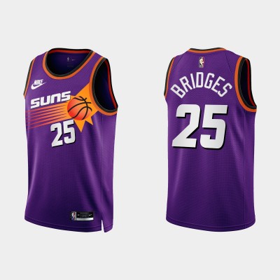 Phoenix Suns #25 Mikal Bridges Purple Men's Nike NBA 2022-23 Classic Edition Jersey Men's